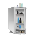 Amazon Basics Plastic Multipurpose, Wall-Mounted Storage Cabinet with Mirror